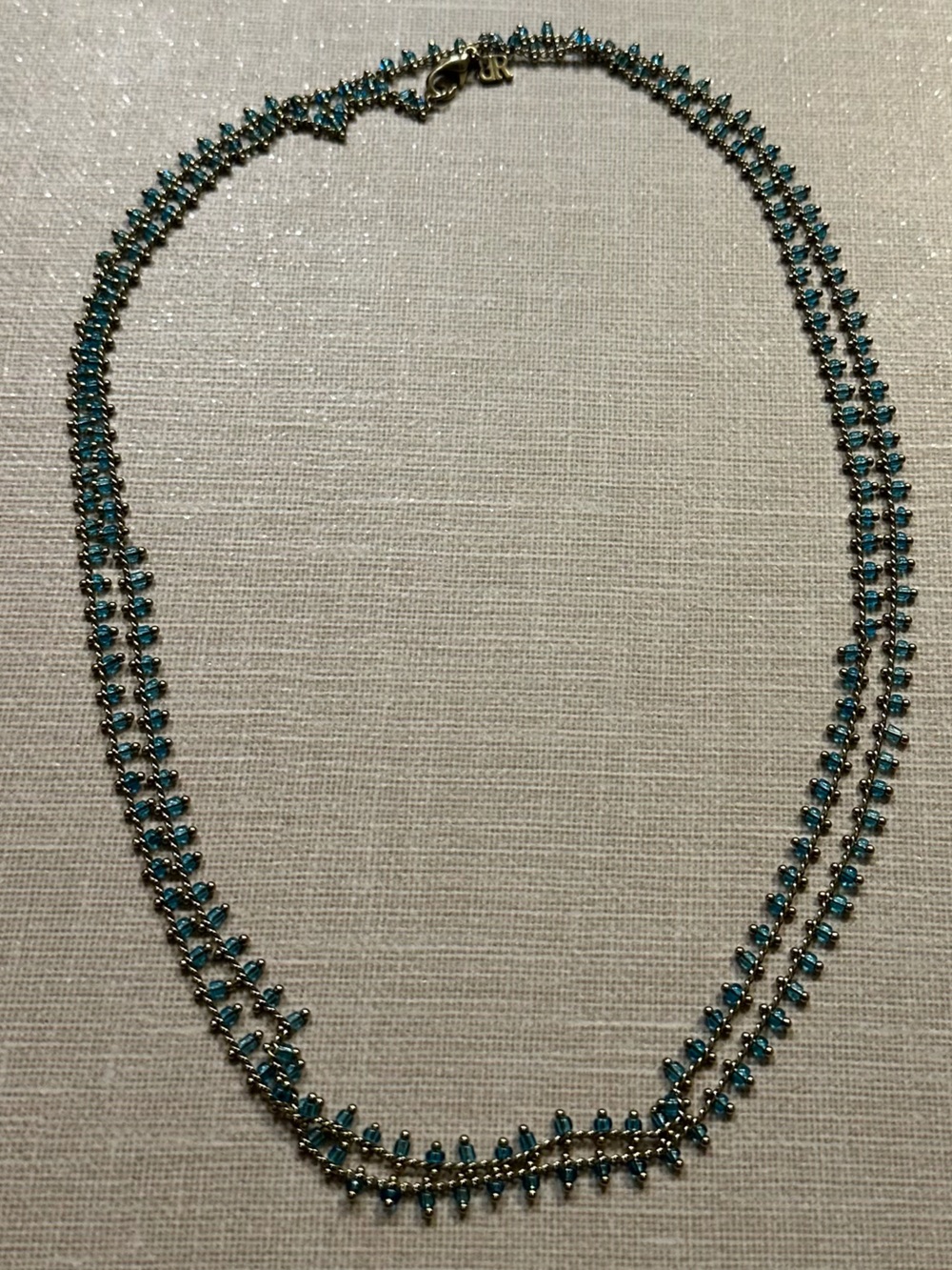 Turquoise Blue Beaded Long Boho Layering Necklace